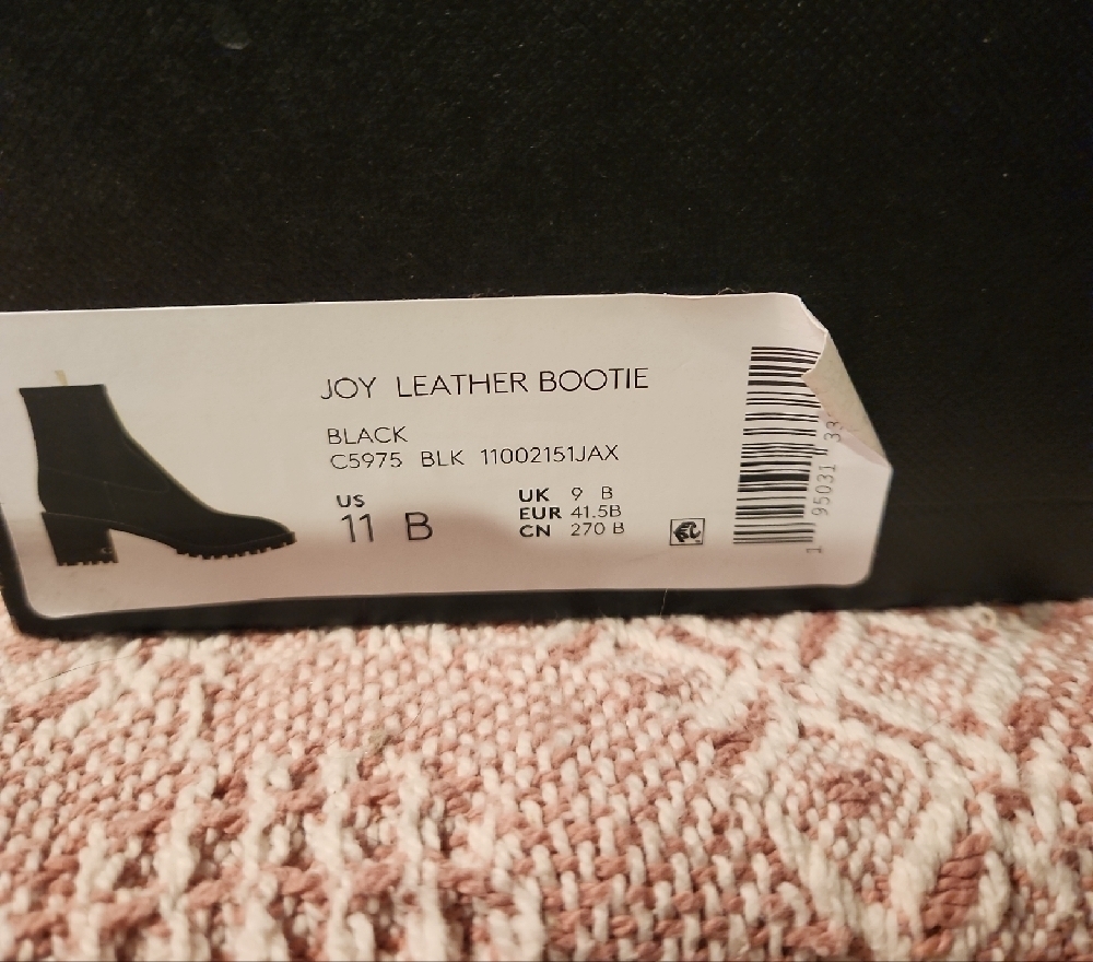 Coach Joy Black Heeled Bootie Chunky Block Heel Women Size 11 - Picture 12 of 14